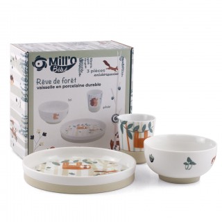 coffret repas bébé en porcelaine