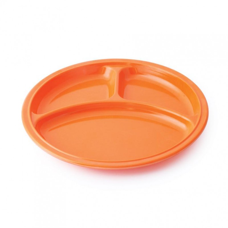 assiette compartimentée bébé orange