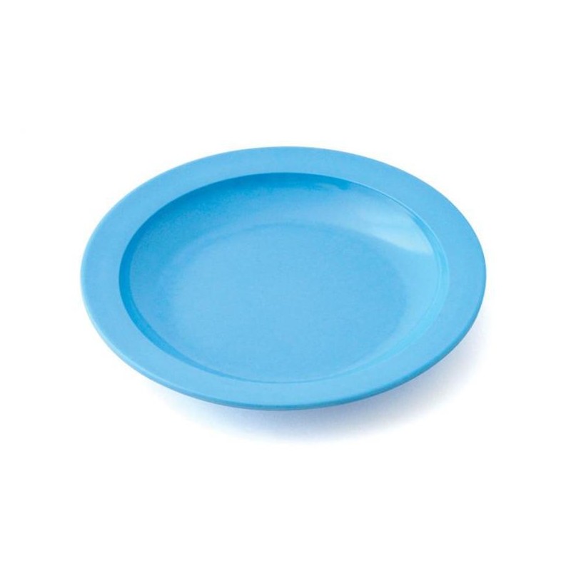 assiette creuse bleue