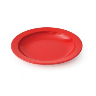 assiette creuse rouge