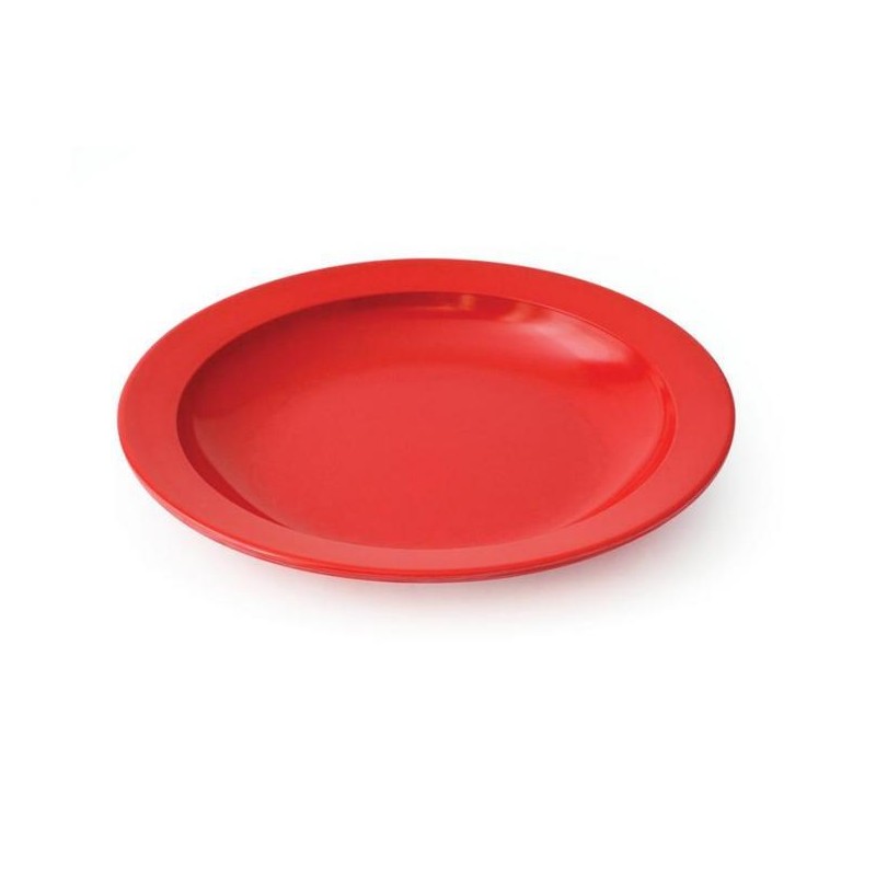 assiette creuse rouge