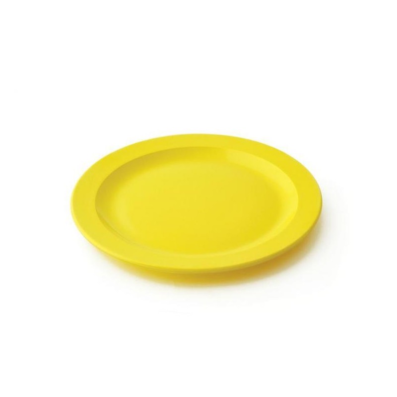 Assiette à desserte jaune