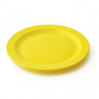 assiette plate jaune