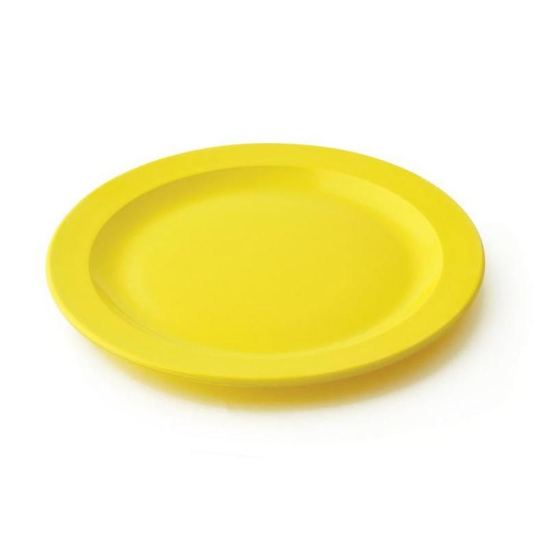 assiette plate jaune