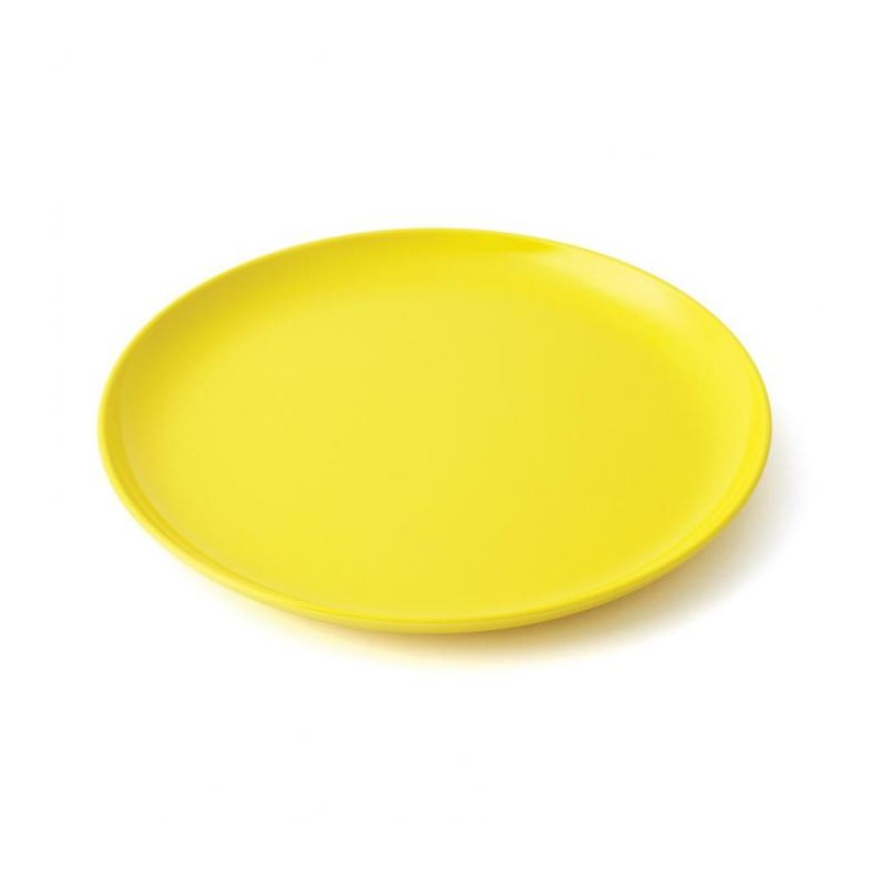 Assiette plate jaune