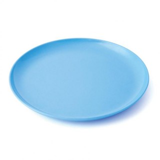 Assiette plate bleue