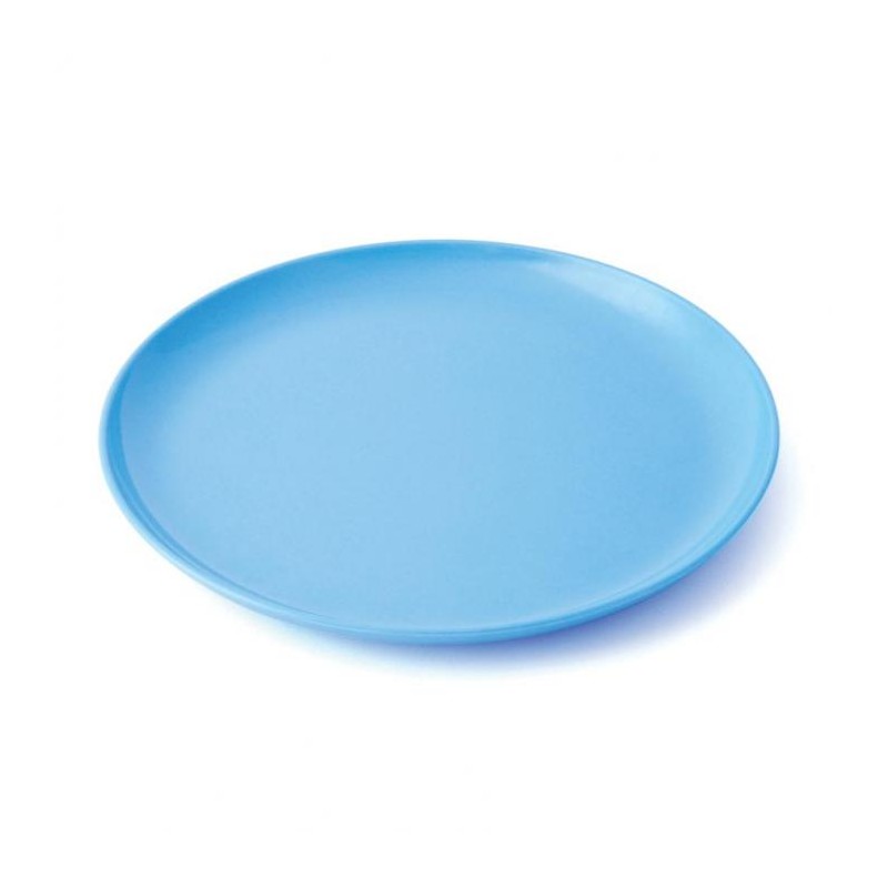 Assiette plate bleue