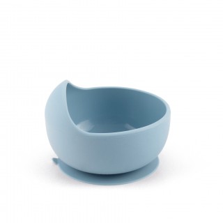 bol bébé en silicone bleu