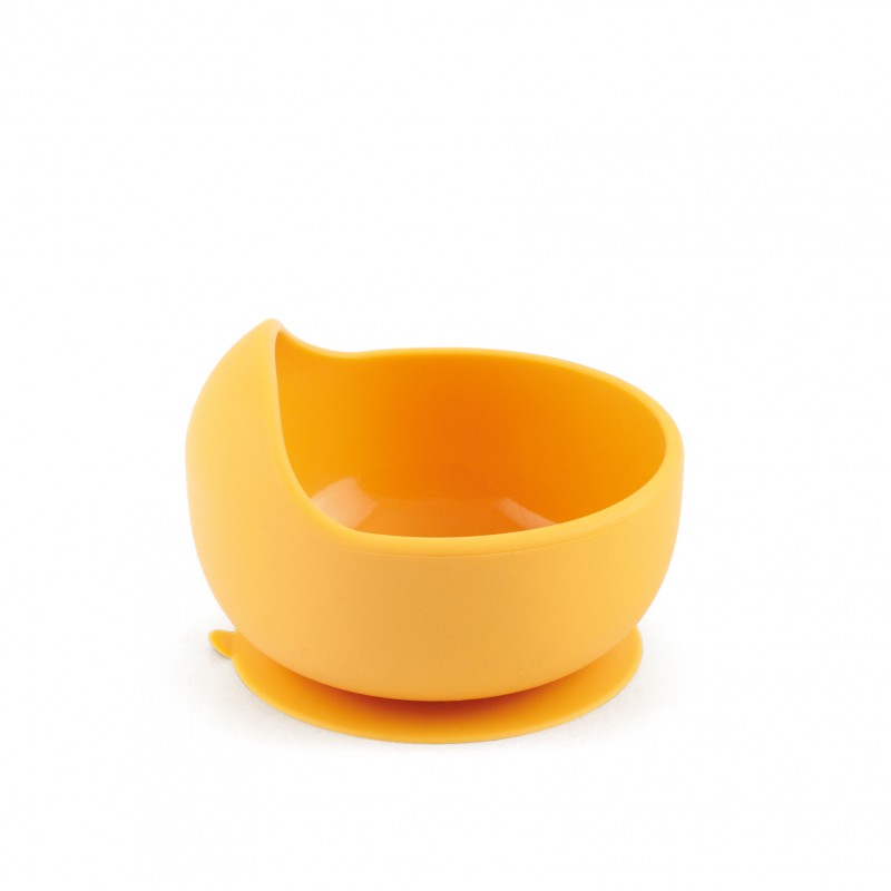 bol bébé en silicone jaune