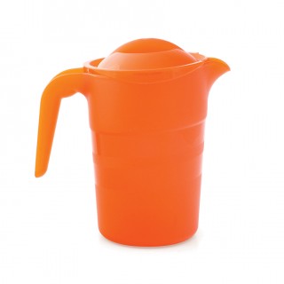 Pichet orange 1L avec bec verseur et couvercle made in France