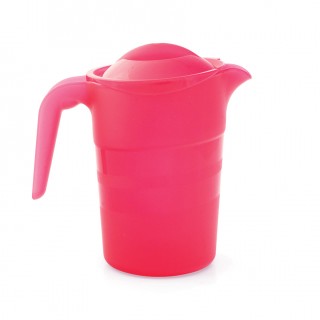 Pichet rose fushia 1L avec bec verseur et couvercle made in France